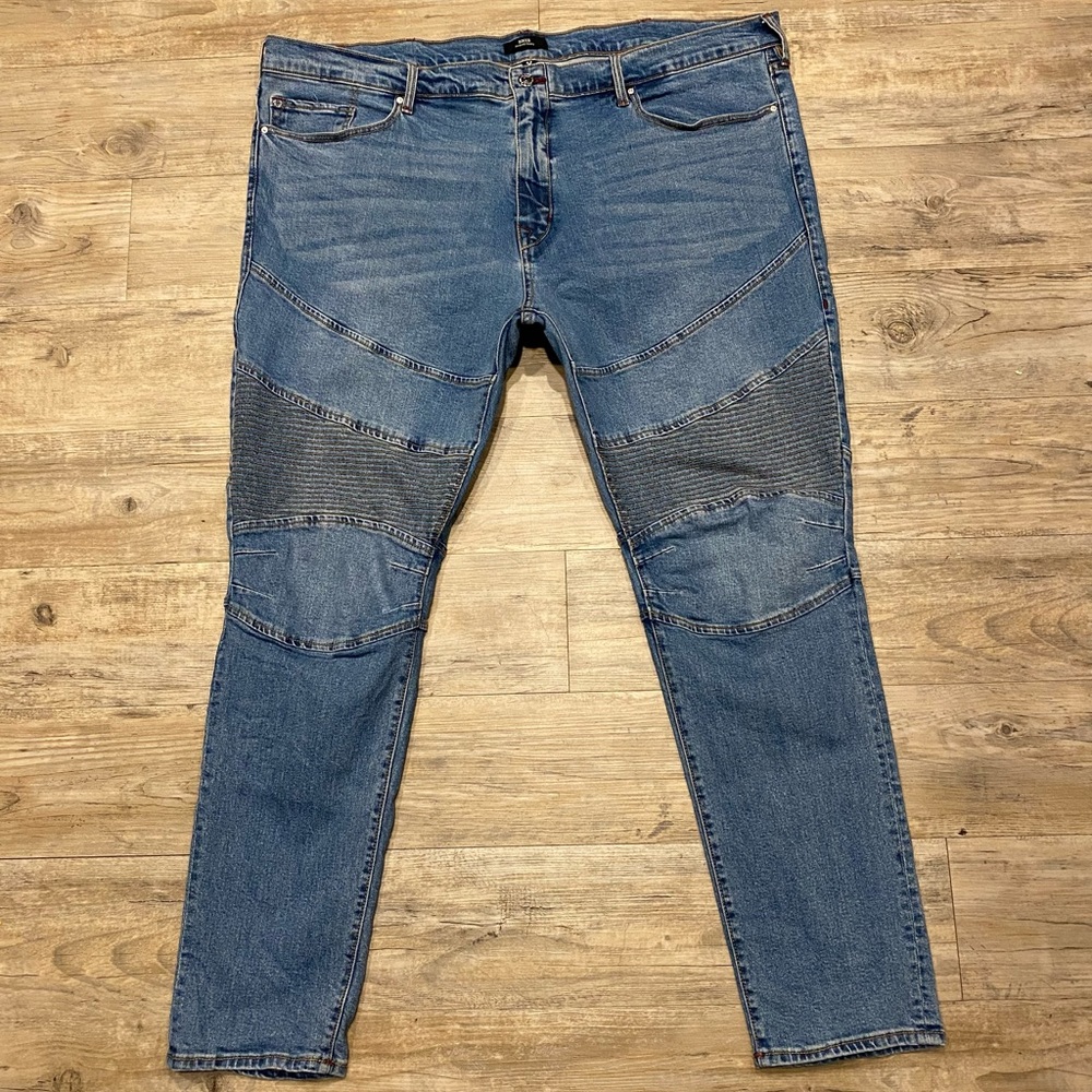 True Religion Men's Blue Jeans Relaxed Skinny Jeans